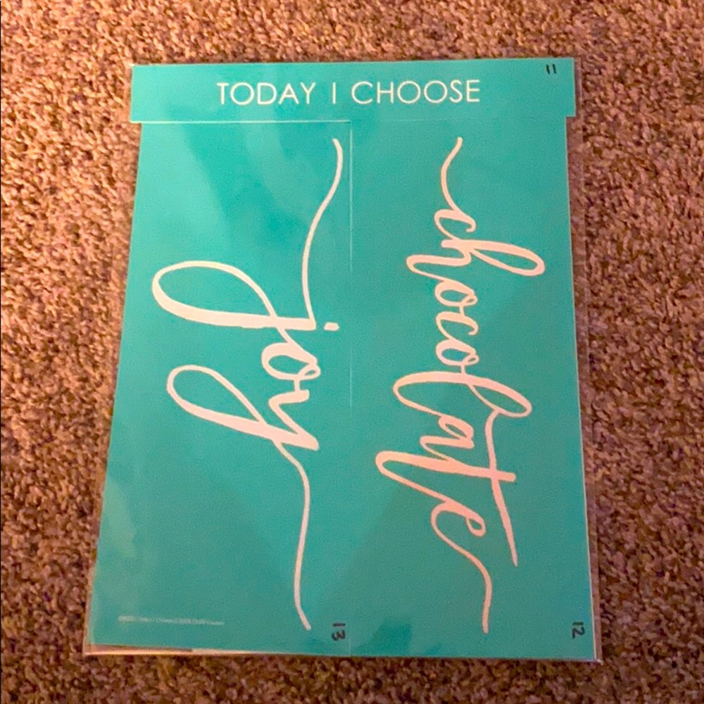 Chalk Couture Today I Choose Silkscreen B Transfer